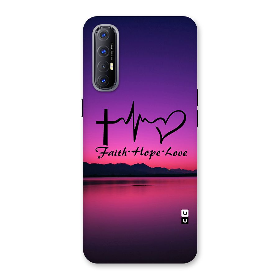 Faith Hope Love Evening Sky Back Case for Reno3 Pro