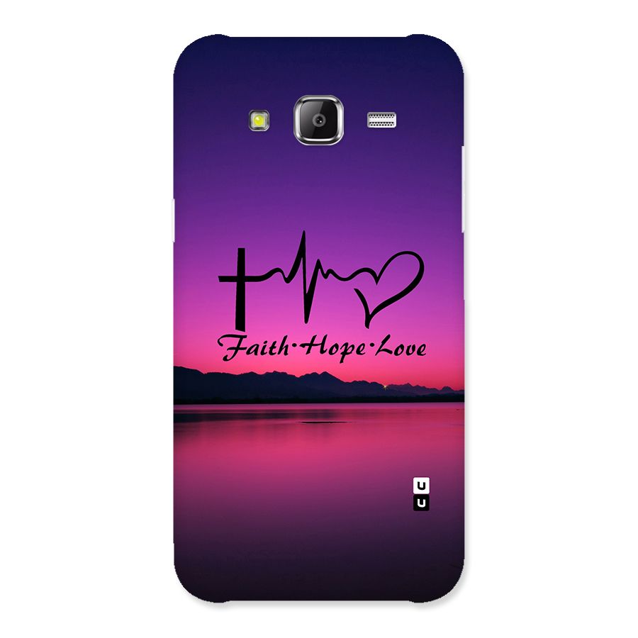 Faith Hope Love Evening Sky Back Case for Samsung Galaxy J5