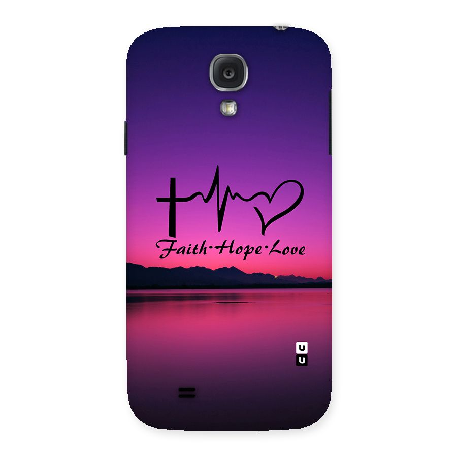 Faith Hope Love Evening Sky Back Case for Samsung Galaxy S4