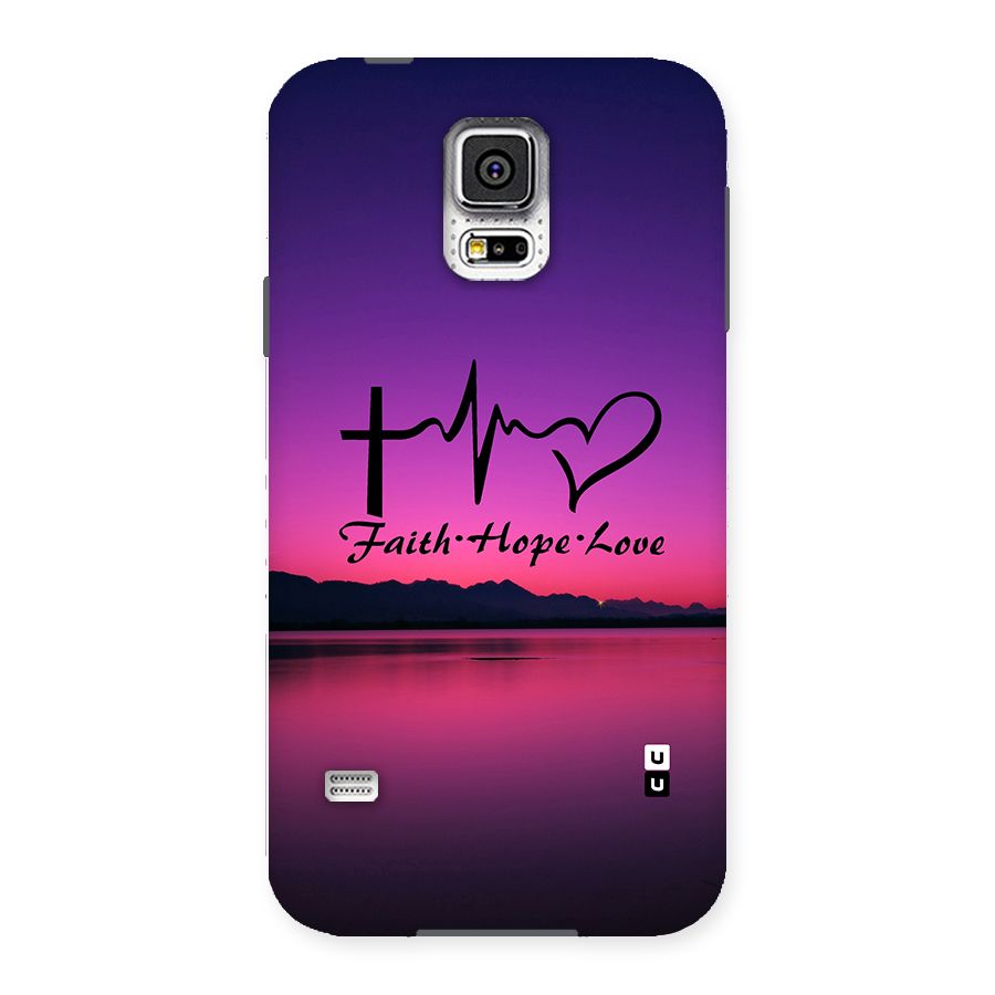 Faith Hope Love Evening Sky Back Case for Samsung Galaxy S5