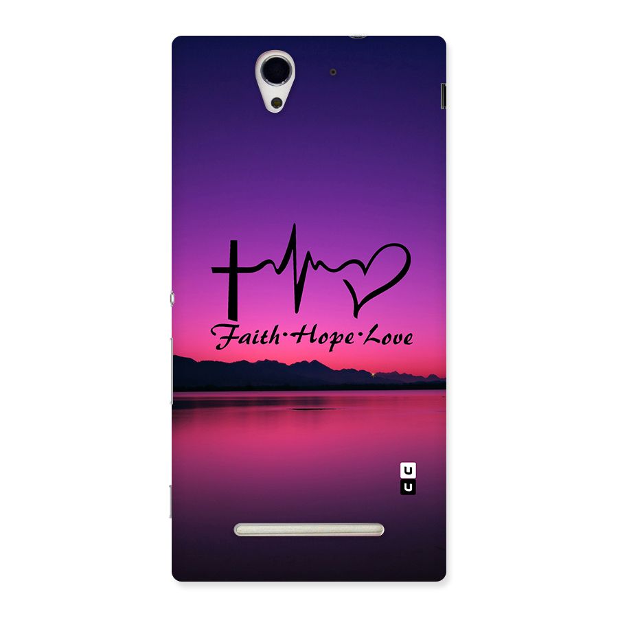 Faith Hope Love Evening Sky Back Case for Sony Xperia C3