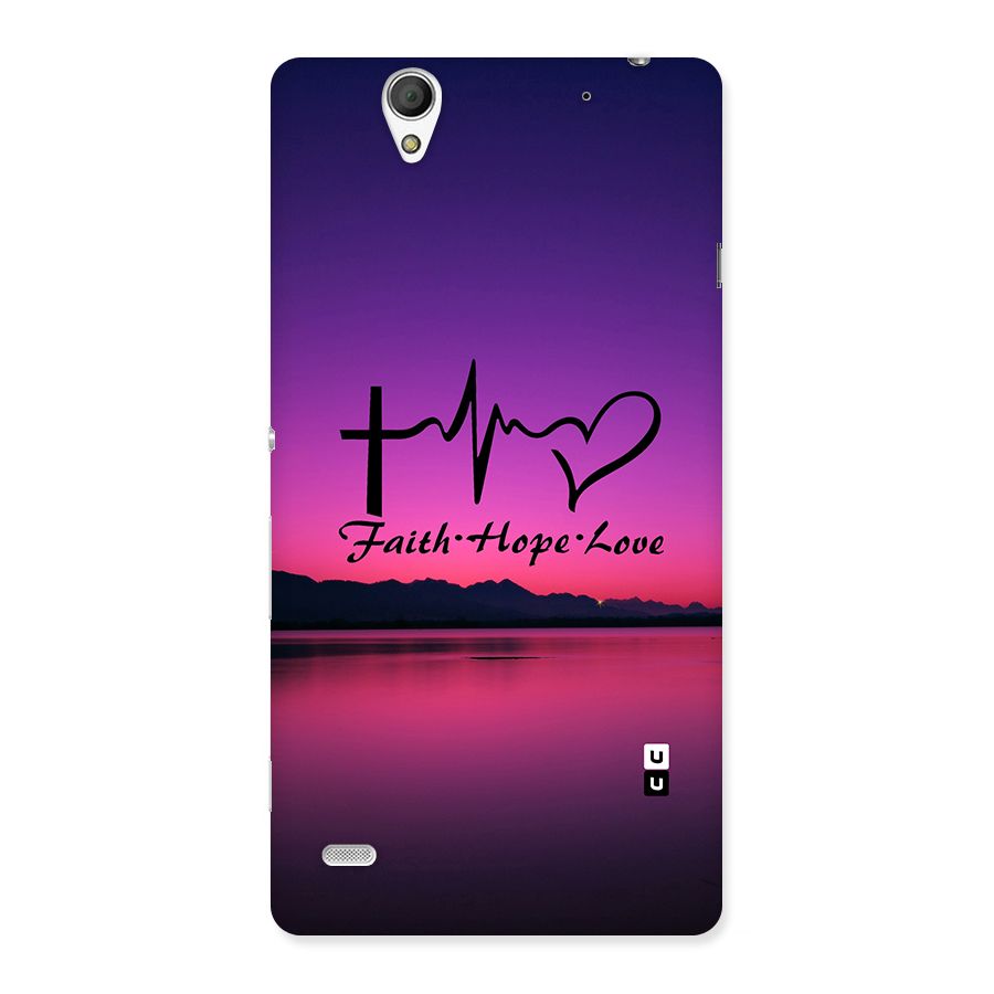 Faith Hope Love Evening Sky Back Case for Sony Xperia C4