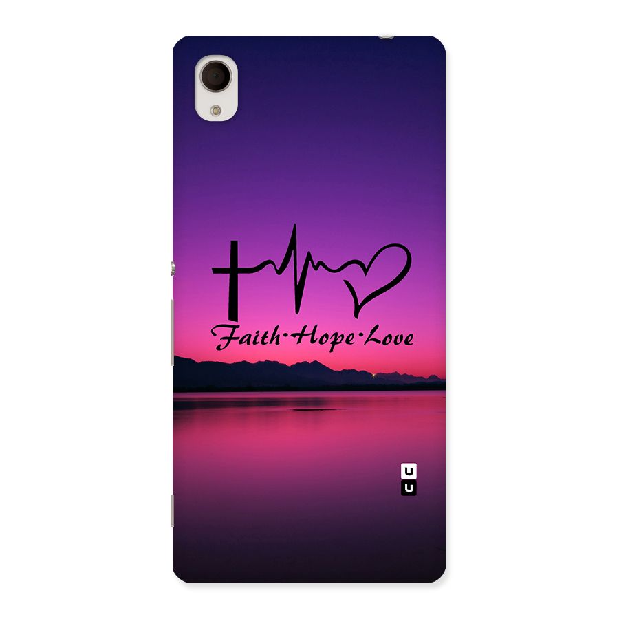 Faith Hope Love Evening Sky Back Case for Sony Xperia M4
