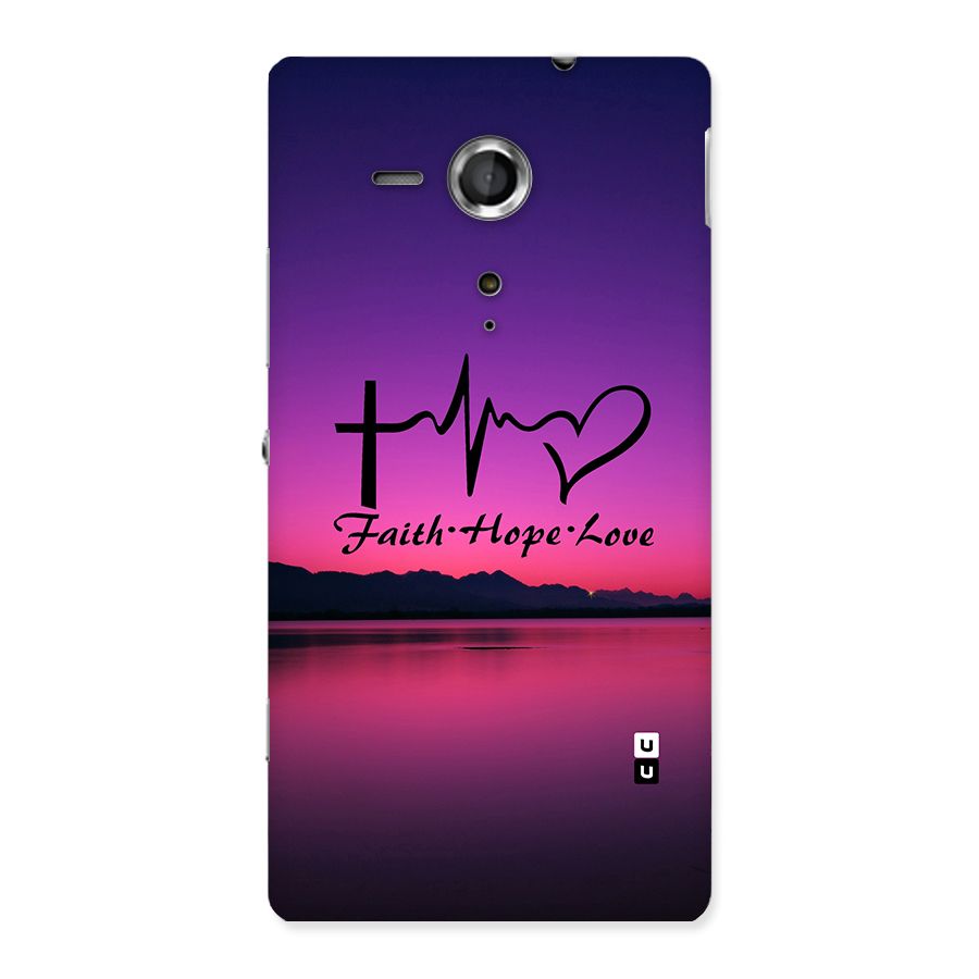 Faith Hope Love Evening Sky Back Case for Sony Xperia SP