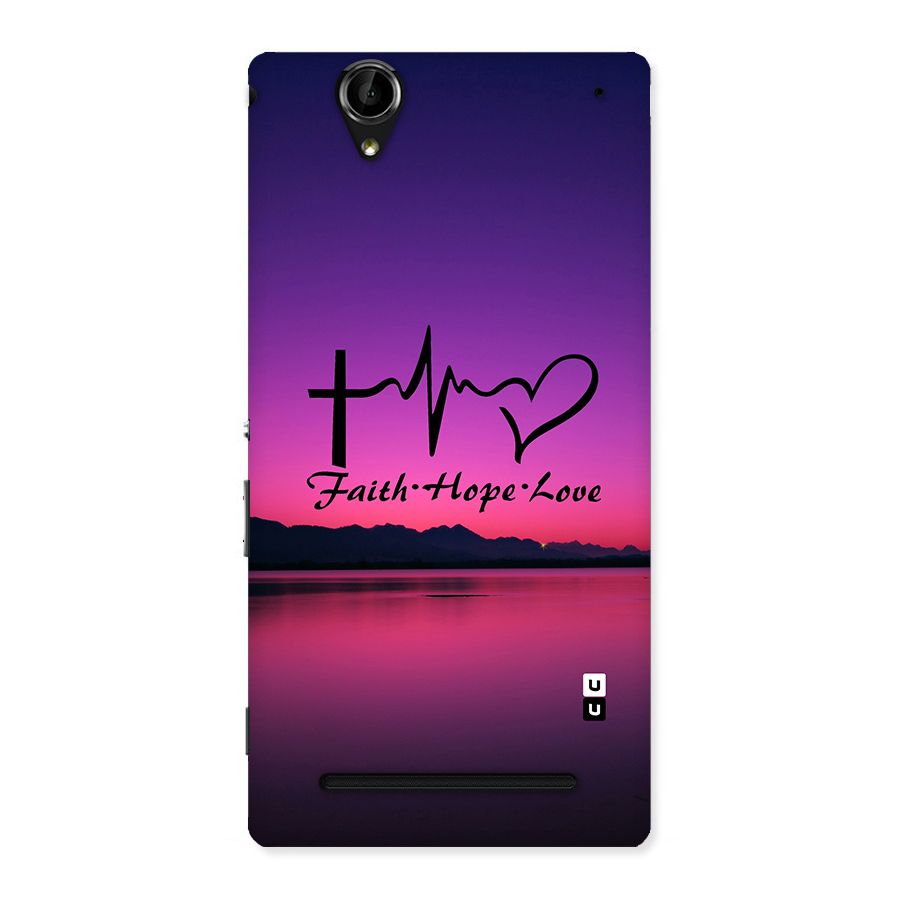 Faith Hope Love Evening Sky Back Case for Sony Xperia T2