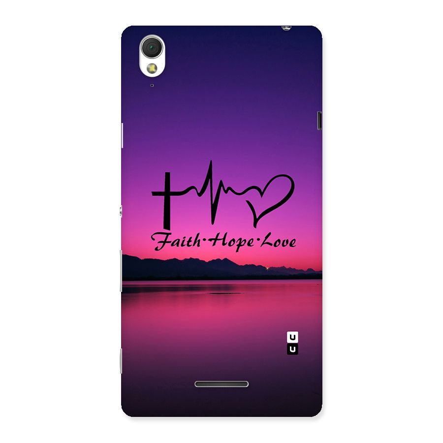 Faith Hope Love Evening Sky Back Case for Sony Xperia T3