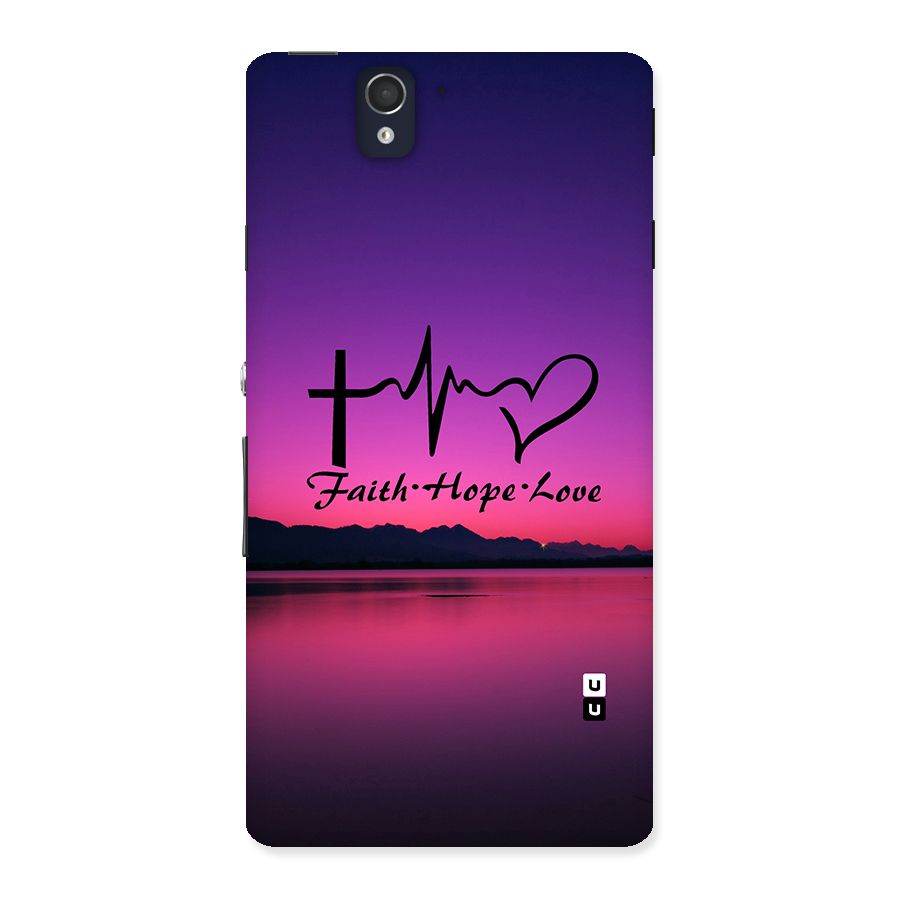Faith Hope Love Evening Sky Back Case for Sony Xperia Z