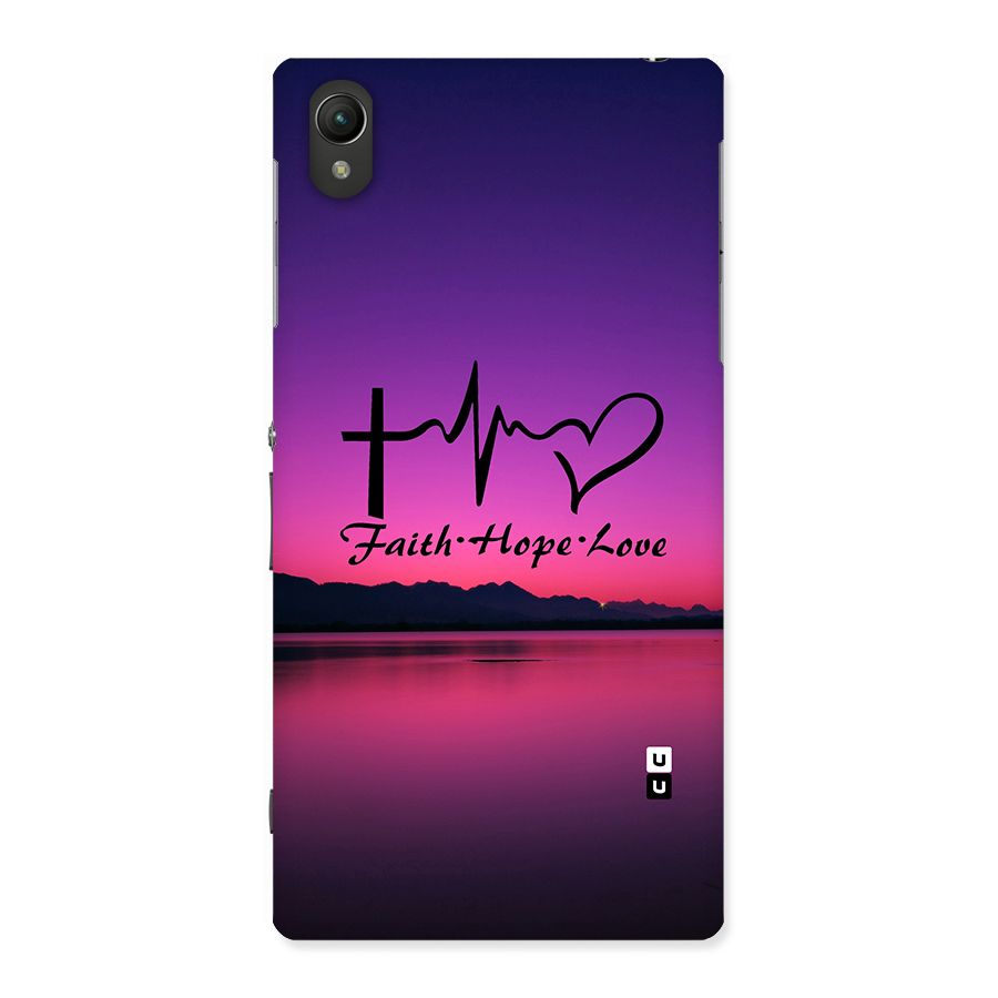 Faith Hope Love Evening Sky Back Case for Sony Xperia Z1