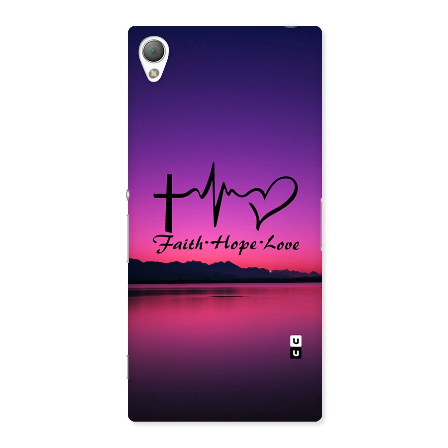 Faith Hope Love Evening Sky Back Case for Sony Xperia Z3