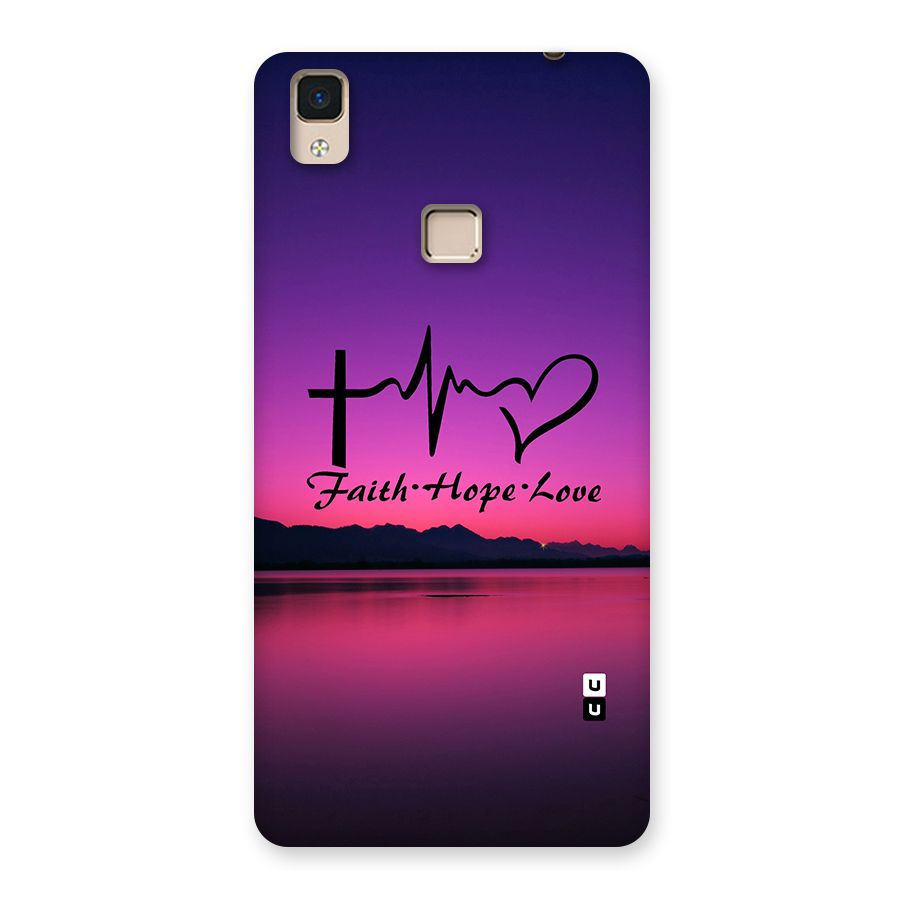 Faith Hope Love Evening Sky Back Case for V3 Max