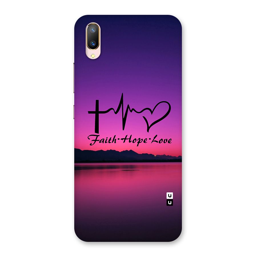 Faith Hope Love Evening Sky Back Case for Vivo V11 Pro