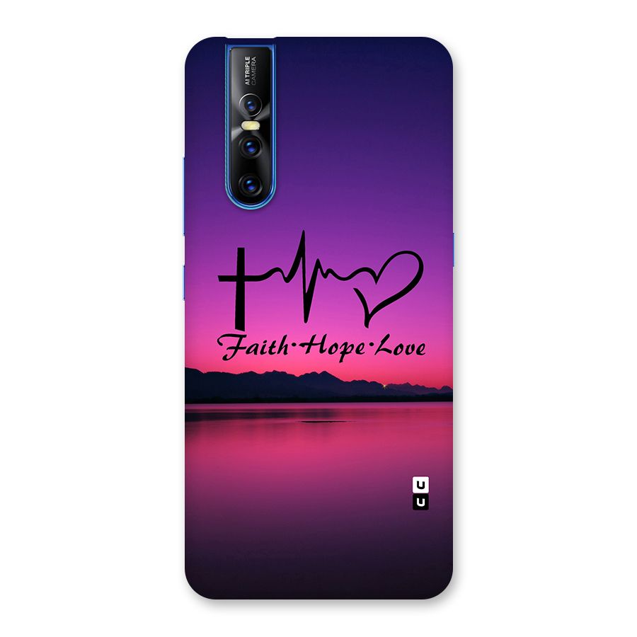 Faith Hope Love Evening Sky Back Case for Vivo V15 Pro