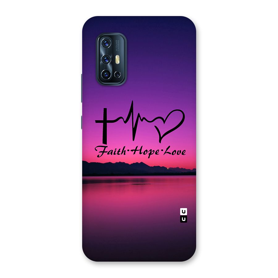 Faith Hope Love Evening Sky Back Case for Vivo V17