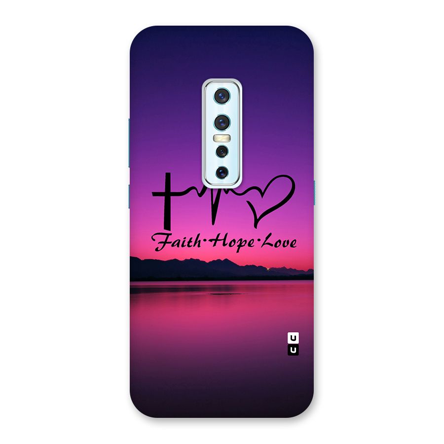 Faith Hope Love Evening Sky Back Case for Vivo V17 Pro