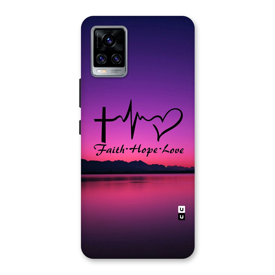 Faith Hope Love Evening Sky Back Case for Vivo V20 Pro