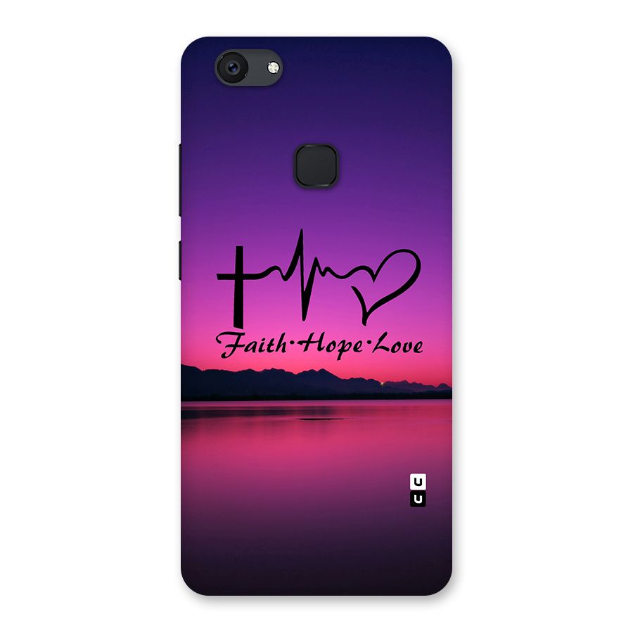 Faith Hope Love Evening Sky Back Case for Vivo V7 Plus