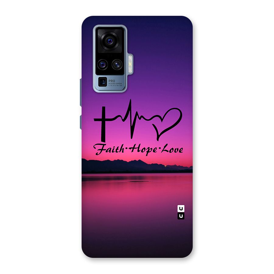 Faith Hope Love Evening Sky Back Case for Vivo X50 Pro