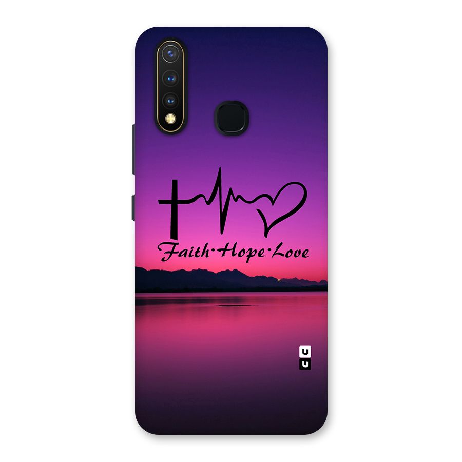 Faith Hope Love Evening Sky Back Case for Vivo Y19