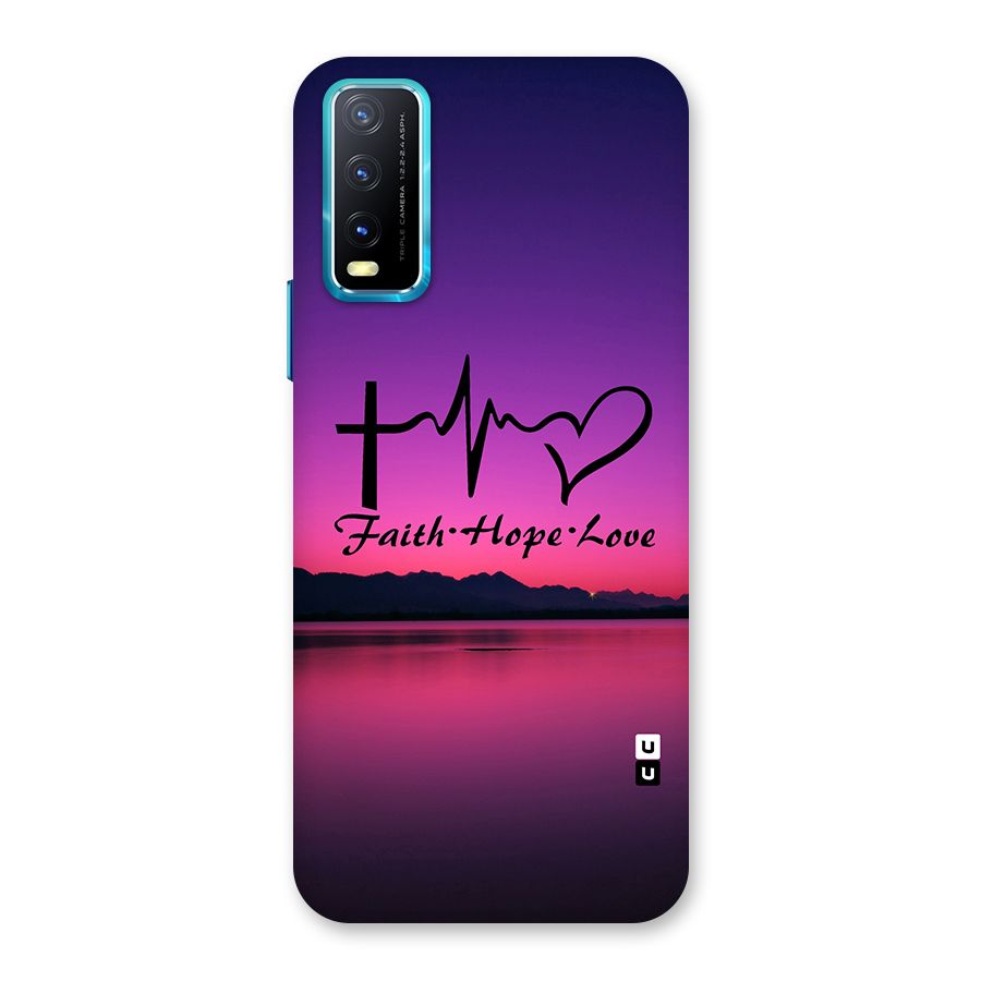 Faith Hope Love Evening Sky Back Case for Vivo Y20G