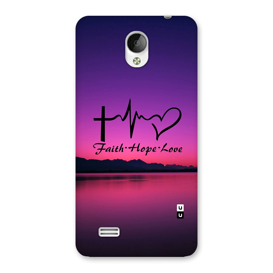 Faith Hope Love Evening Sky Back Case for Vivo Y21
