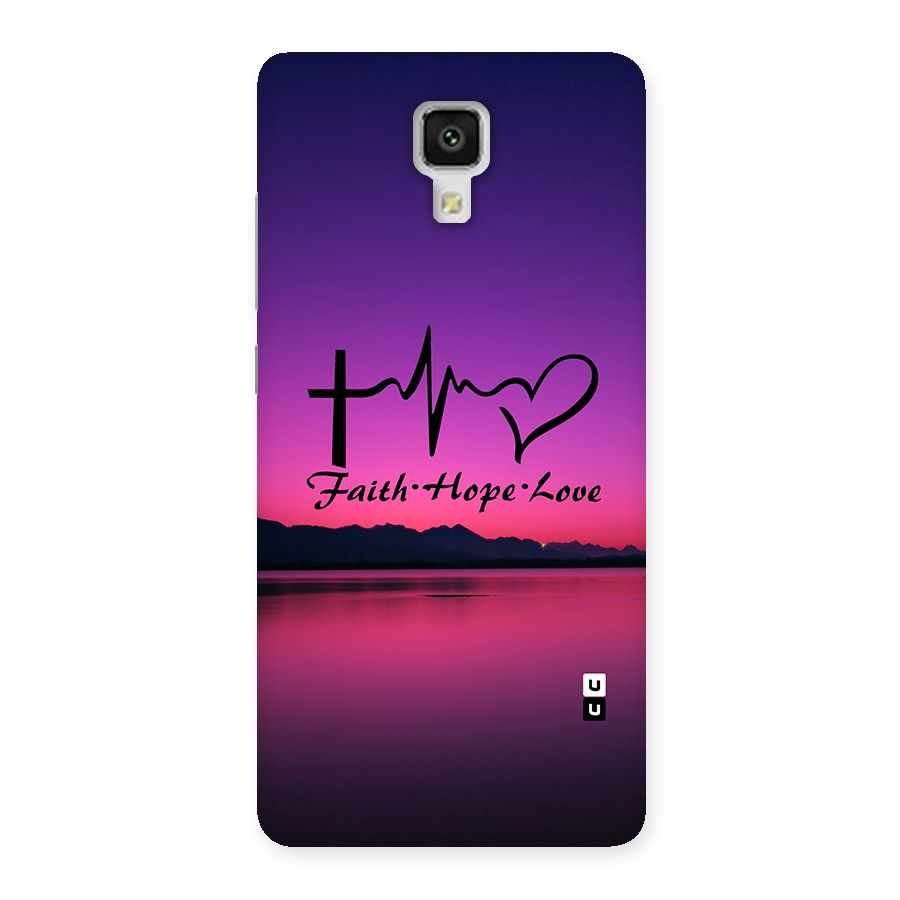 Faith Hope Love Evening Sky Back Case for Xiaomi Mi 4