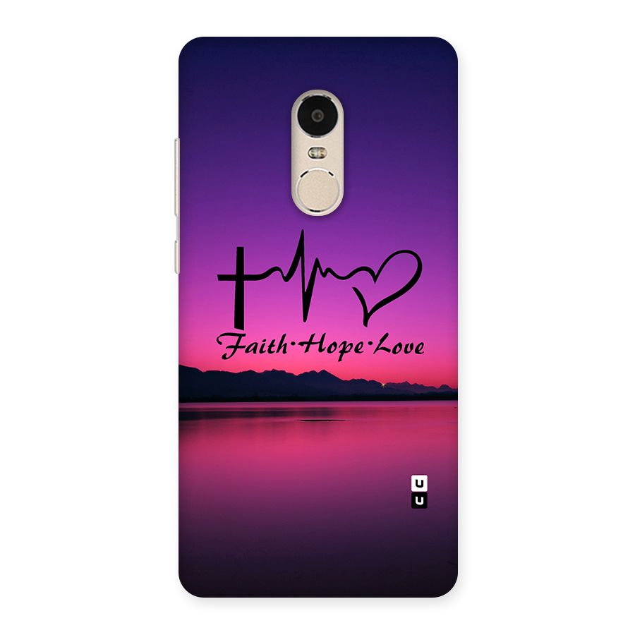 Faith Hope Love Evening Sky Back Case for Xiaomi Redmi Note 4