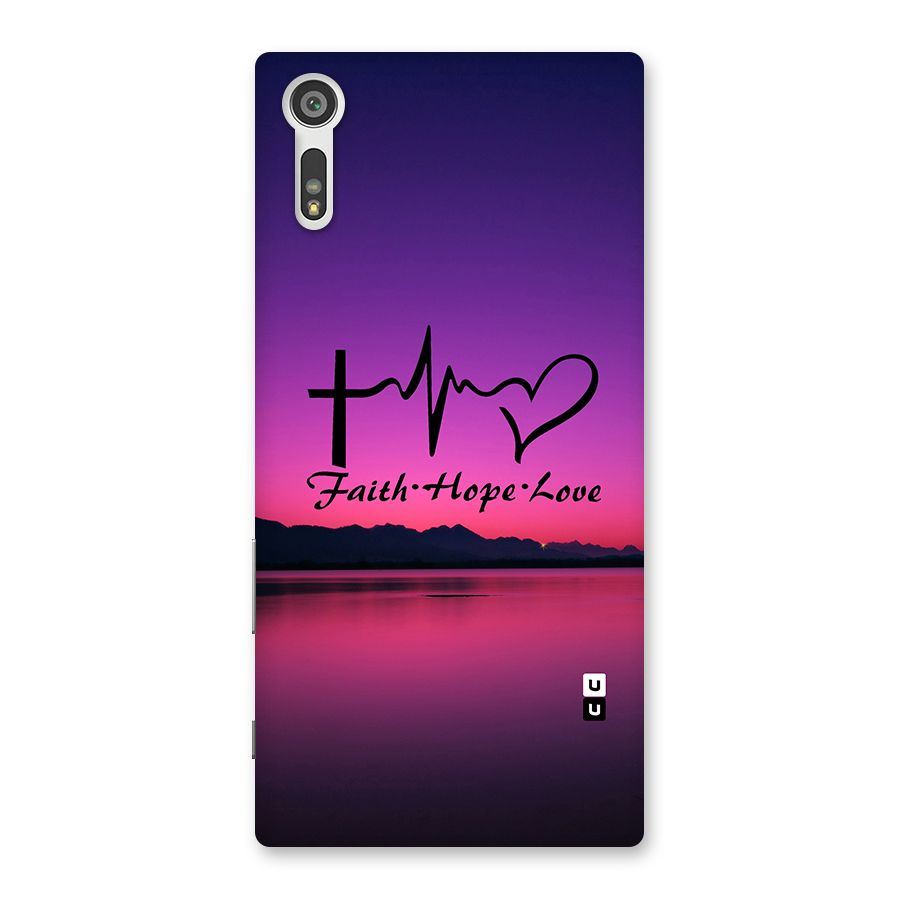 Faith Hope Love Evening Sky Back Case for Xperia XZ