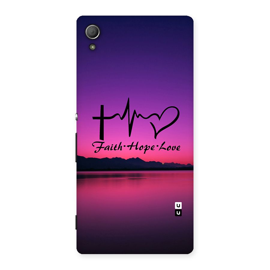 Faith Hope Love Evening Sky Back Case for Xperia Z4