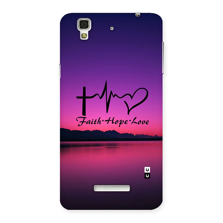 Faith Hope Love Evening Sky Back Case for YU Yureka Plus