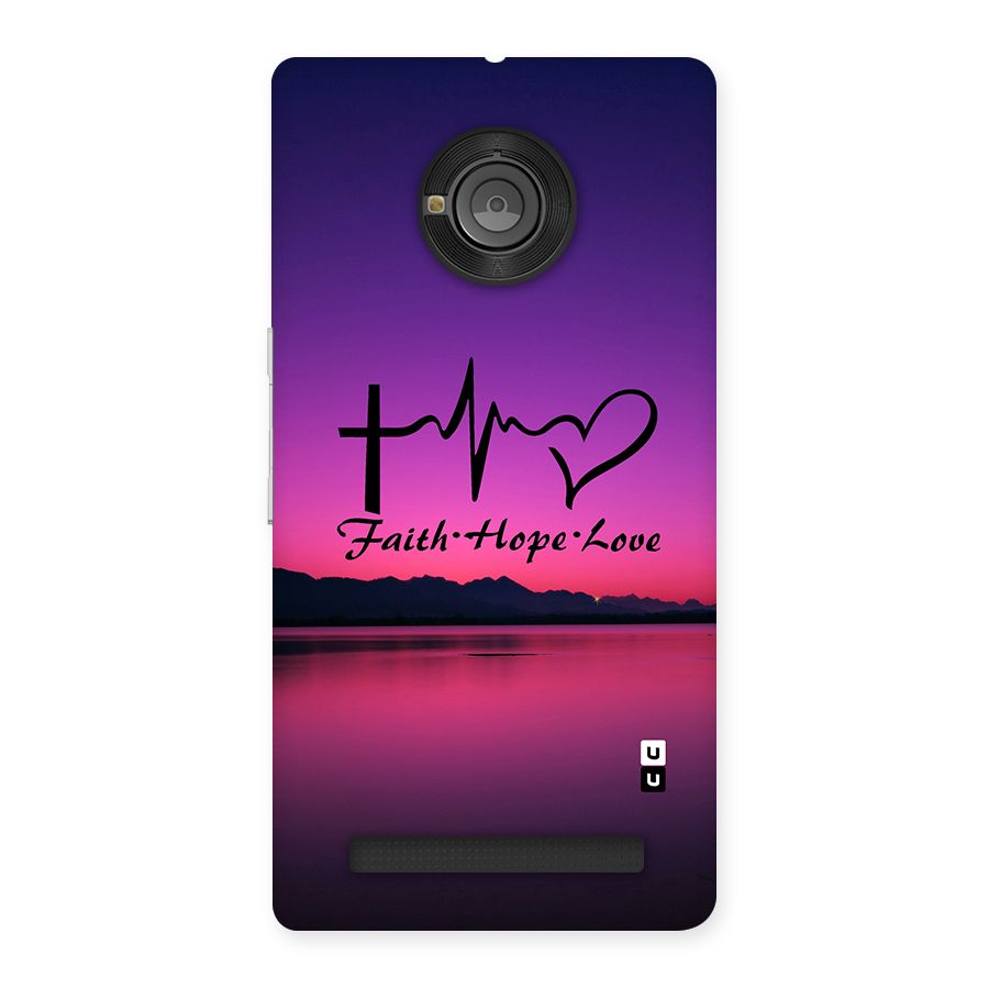 Faith Hope Love Evening Sky Back Case for Yu Yunique