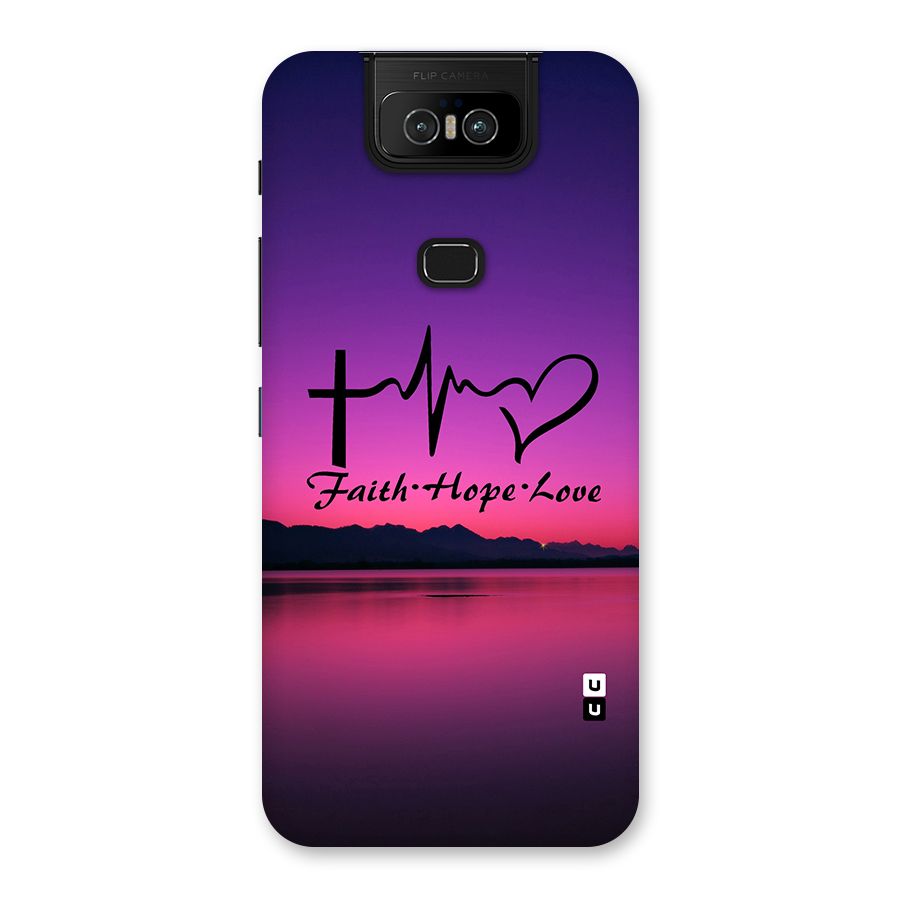 Faith Hope Love Evening Sky Back Case for Zenfone 6z