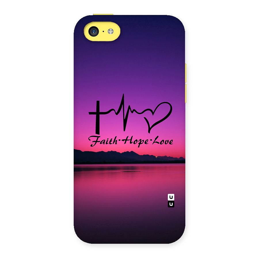 Faith Hope Love Evening Sky Back Case for iPhone 5C