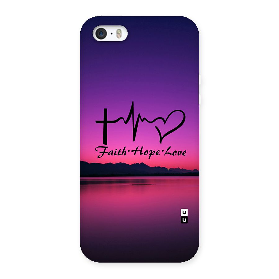 Faith Hope Love Evening Sky Back Case for iPhone 5 5S