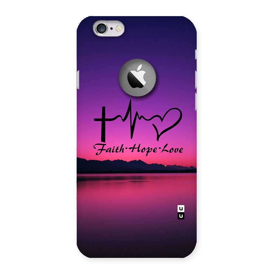 Faith Hope Love Evening Sky Back Case for iPhone 6 Logo Cut
