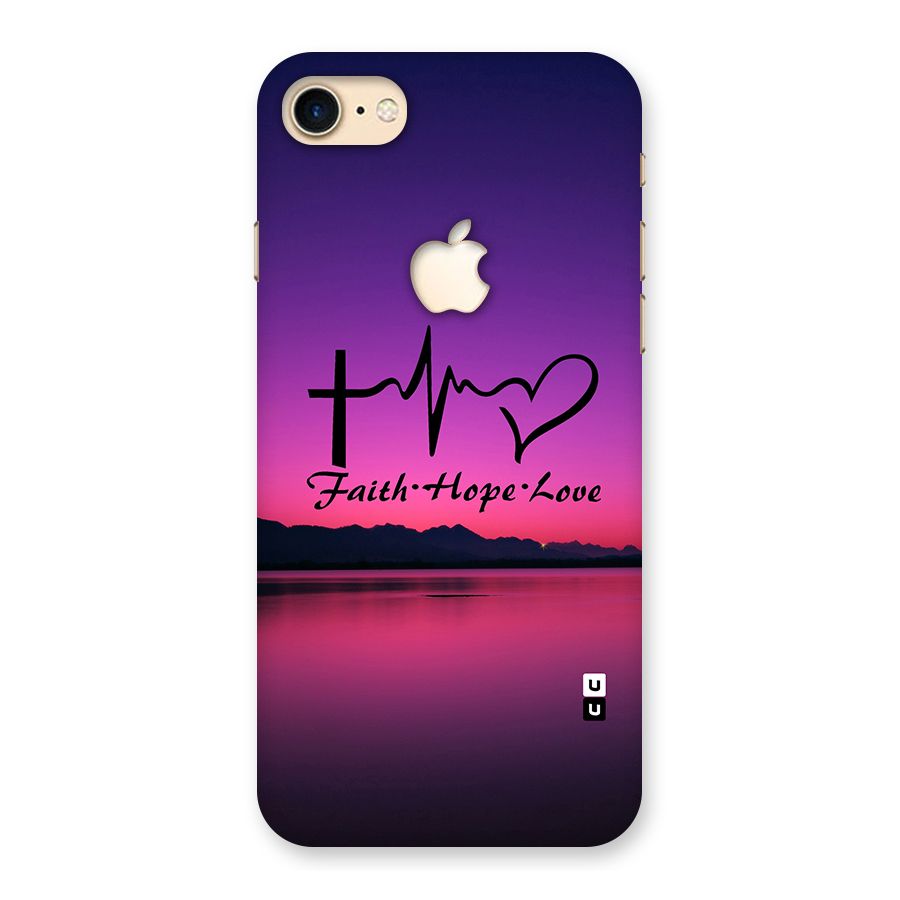 Faith Hope Love Evening Sky Back Case for iPhone 7 Apple Cut