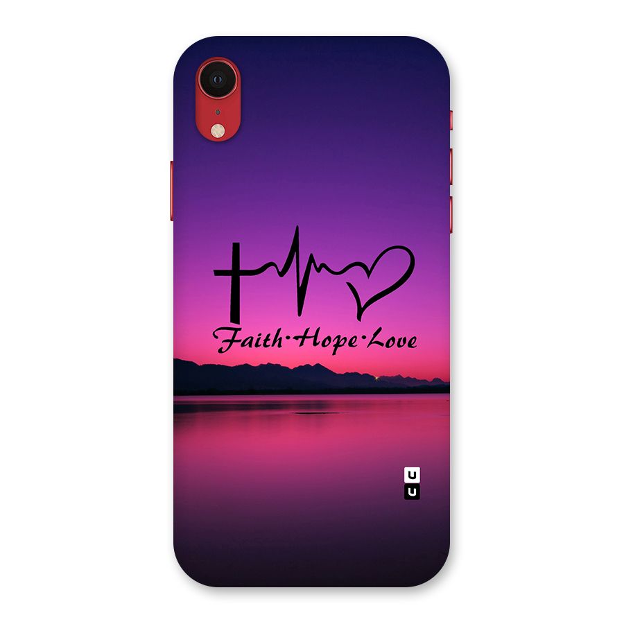 Faith Hope Love Evening Sky Back Case for iPhone XR