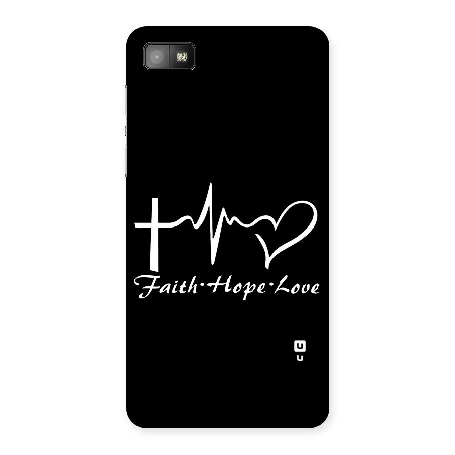 Faith Hope Love Heart Sign Back Case for Blackberry Z10