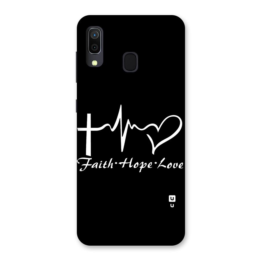 Faith Hope Love Heart Sign Back Case for Galaxy A30