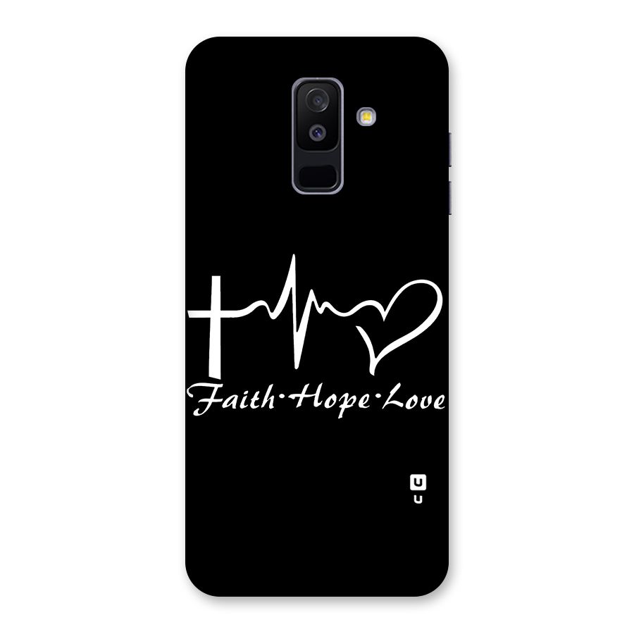 Faith Hope Love Heart Sign Back Case for Galaxy A6 Plus