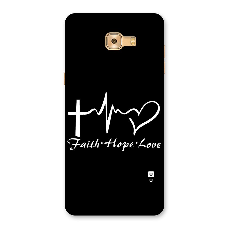Faith Hope Love Heart Sign Back Case for Galaxy C9 Pro