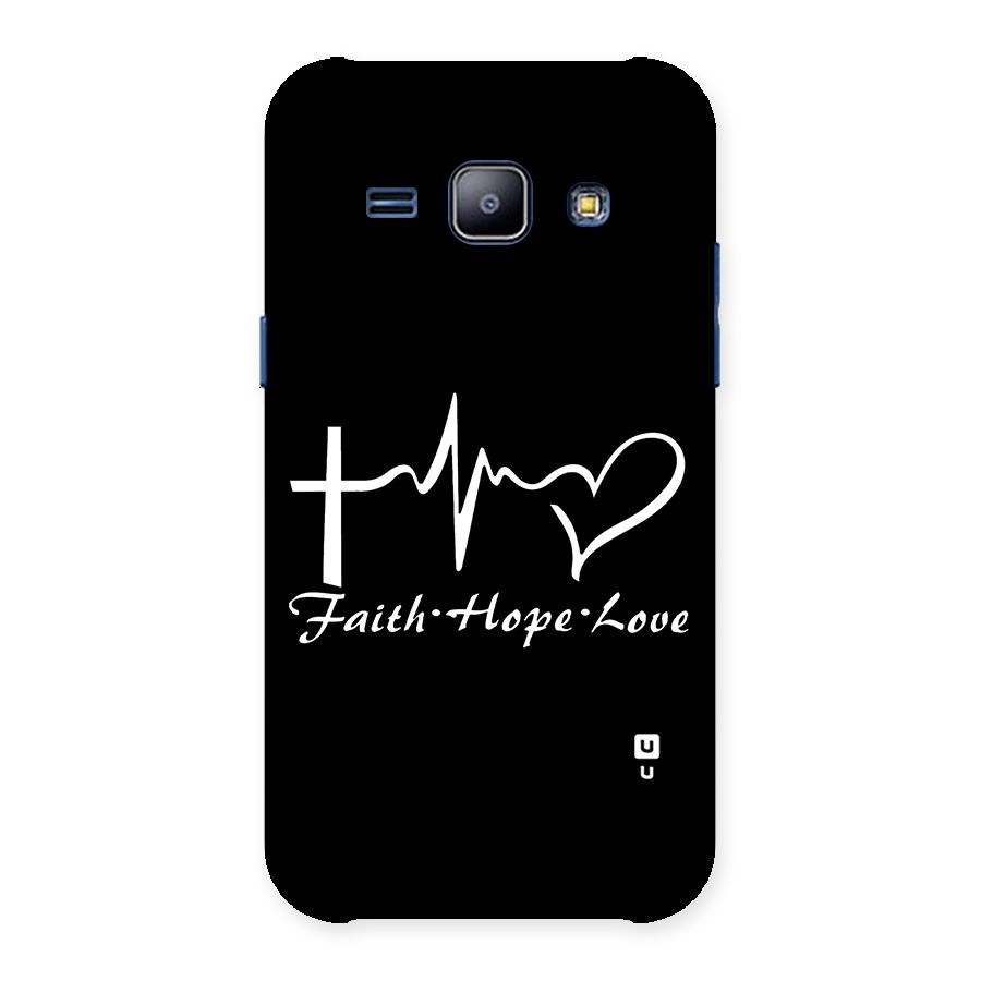 Faith Hope Love Heart Sign Back Case for Galaxy J1
