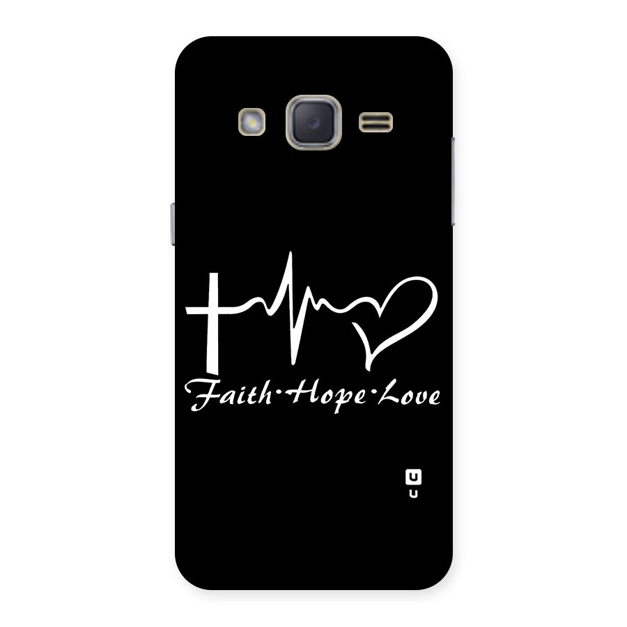 Faith Hope Love Heart Sign Back Case for Galaxy J2