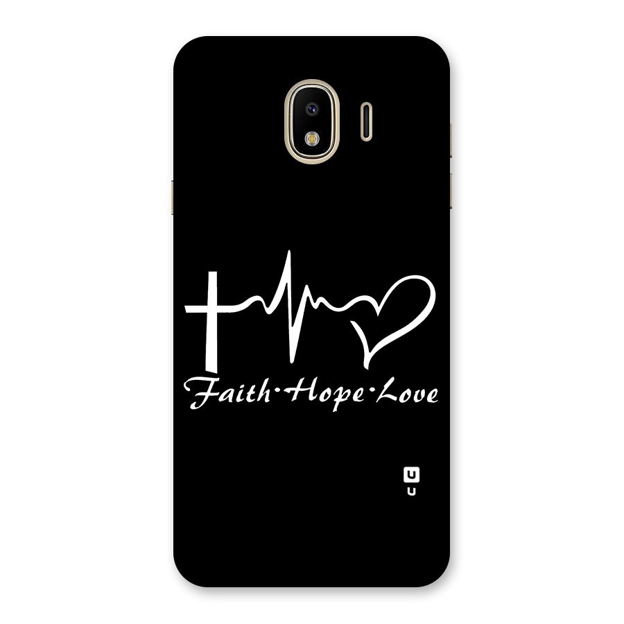 Faith Hope Love Heart Sign Back Case for Galaxy J4