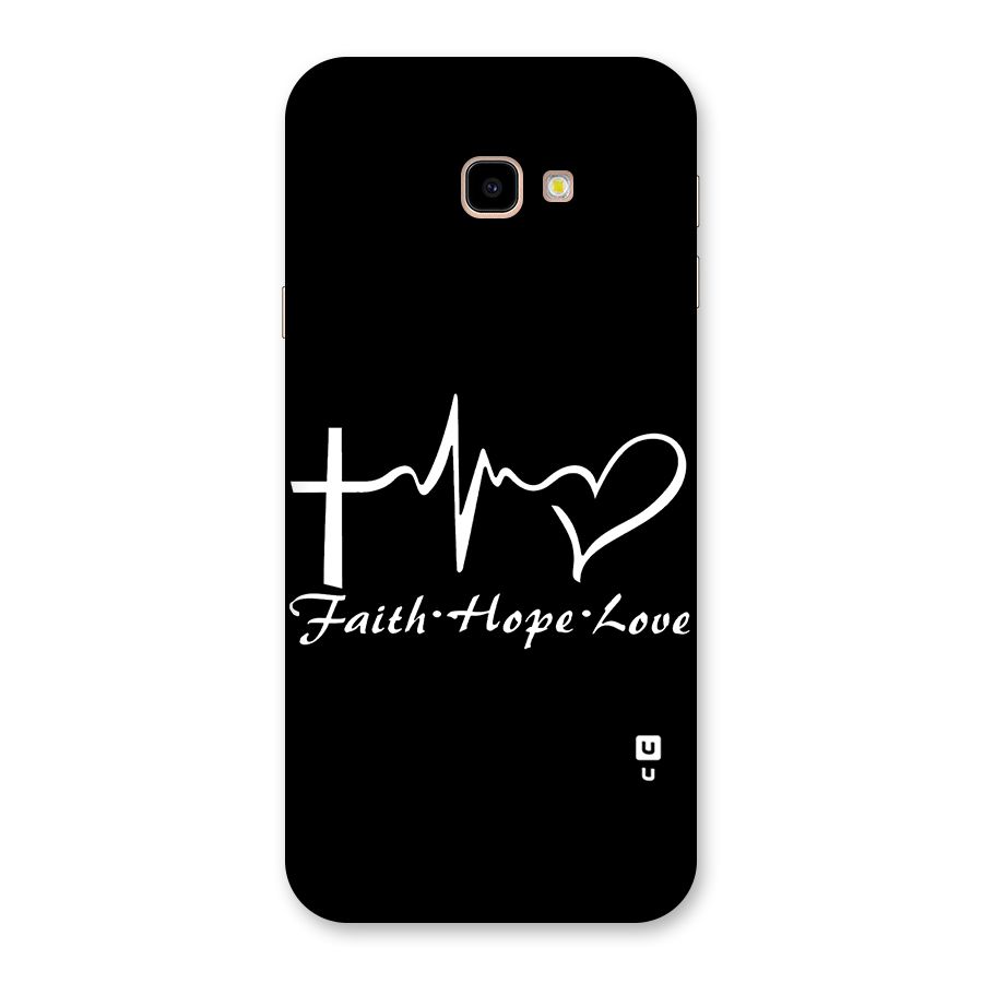 Faith Hope Love Heart Sign Back Case for Galaxy J4 Plus