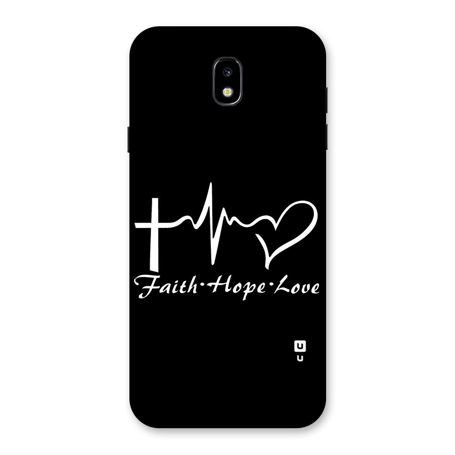 Faith Hope Love Heart Sign Back Case for Galaxy J7 Pro