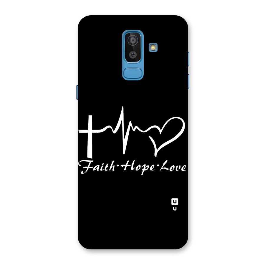 Faith Hope Love Heart Sign Back Case for Galaxy J8