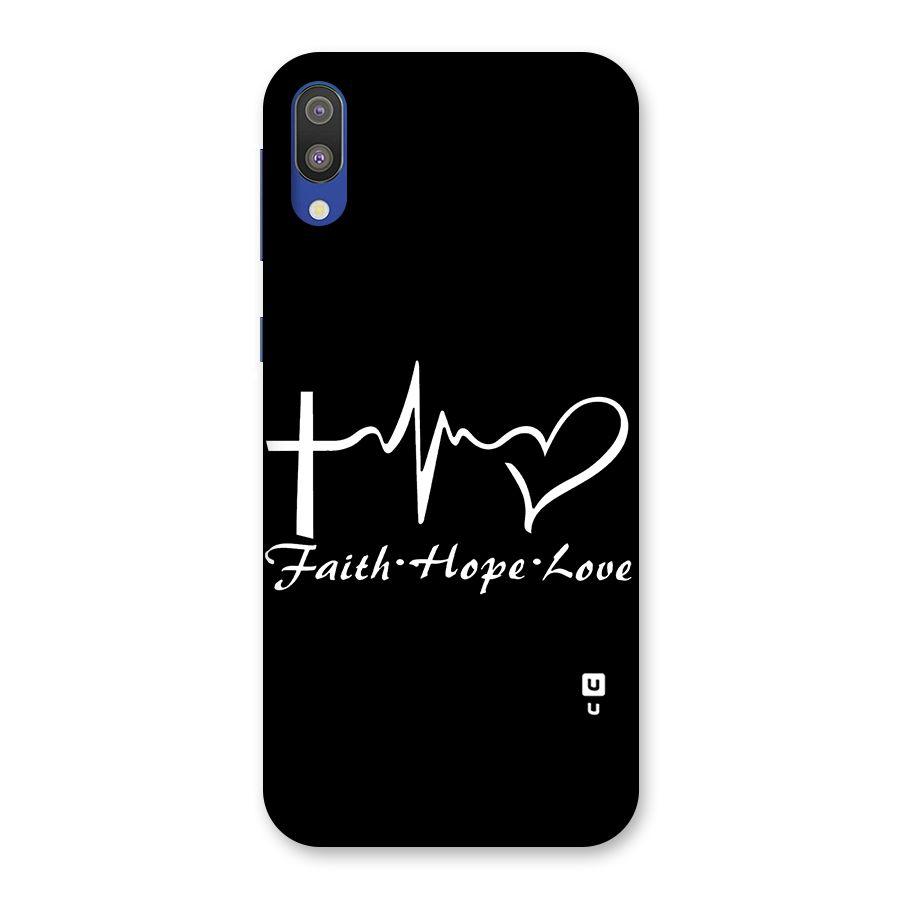 Faith Hope Love Heart Sign Back Case for Galaxy M10