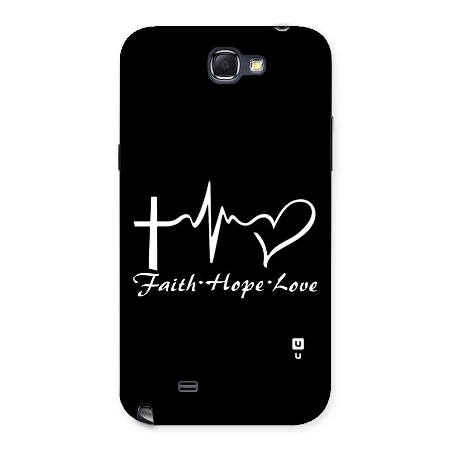 Faith Hope Love Heart Sign Back Case for Galaxy Note 2