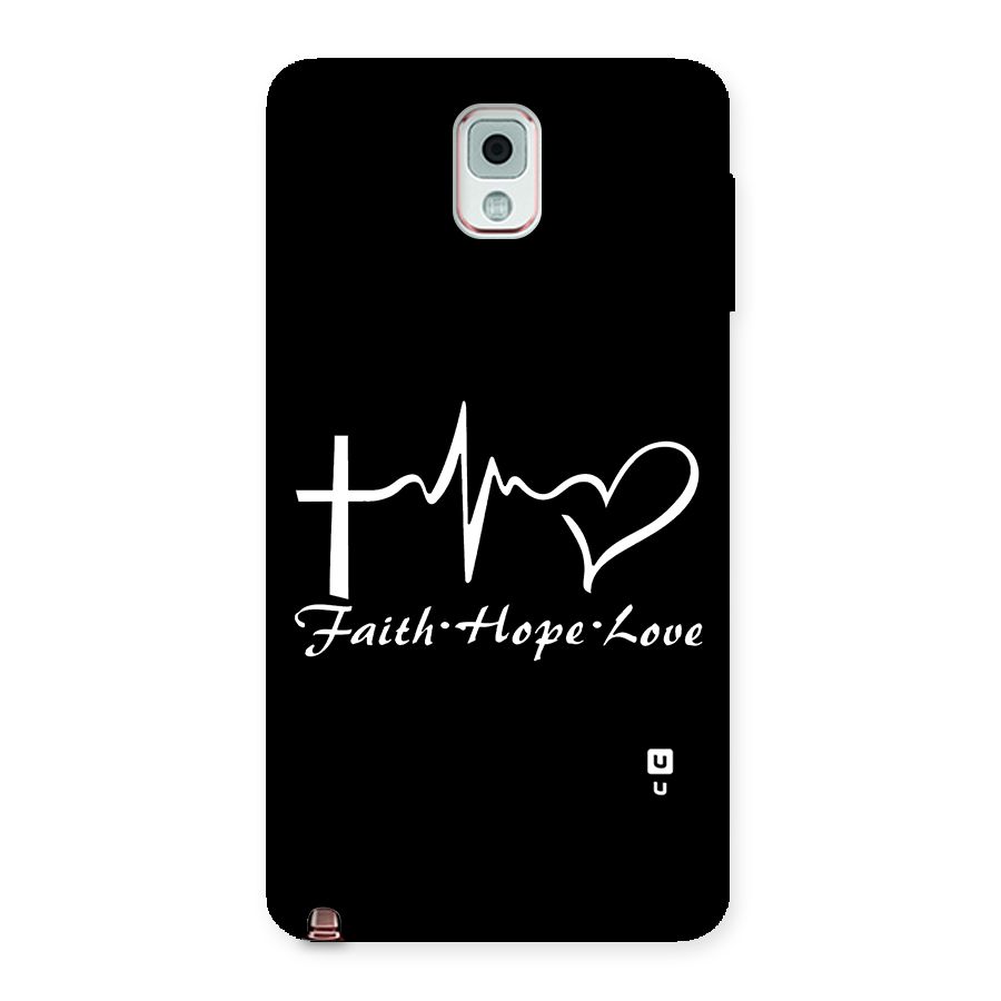 Faith Hope Love Heart Sign Back Case for Galaxy Note 3