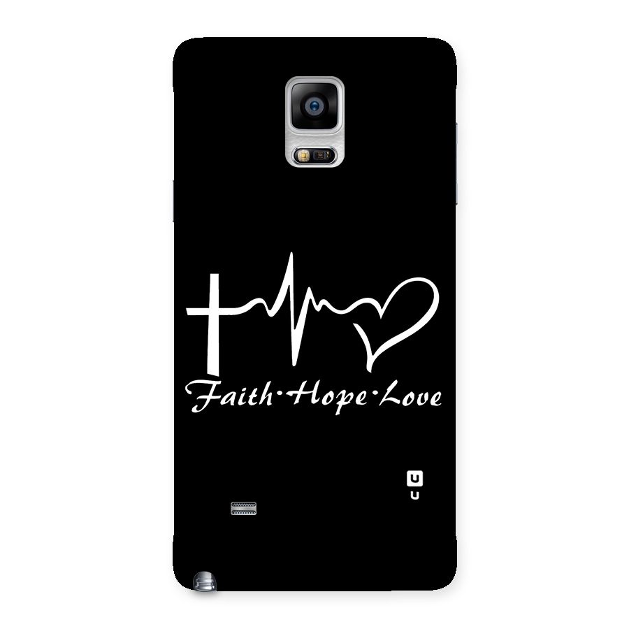 Faith Hope Love Heart Sign Back Case for Galaxy Note 4
